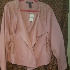 Ashley Stewart Lace Ponte Blazer